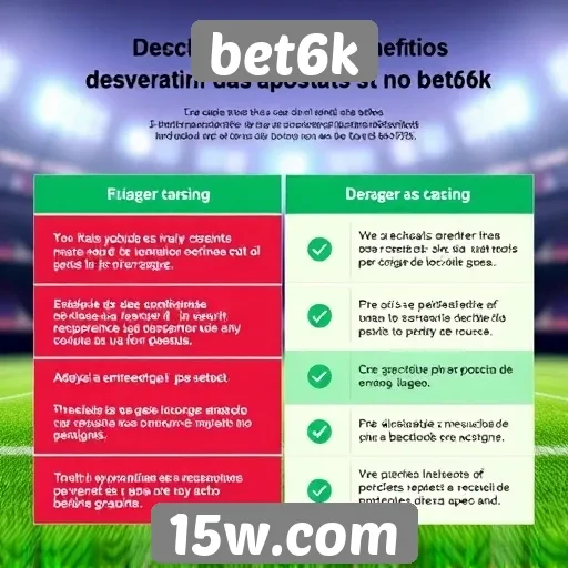 Benefícios e desvantagens das apostas no bet6k